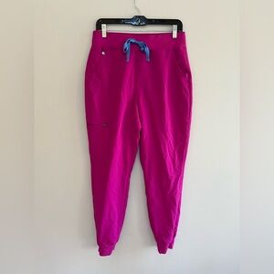 FIGS High Waisted Zamora Jogger Scrub Pants Limited Edition Raspberry Sorbet, MP
